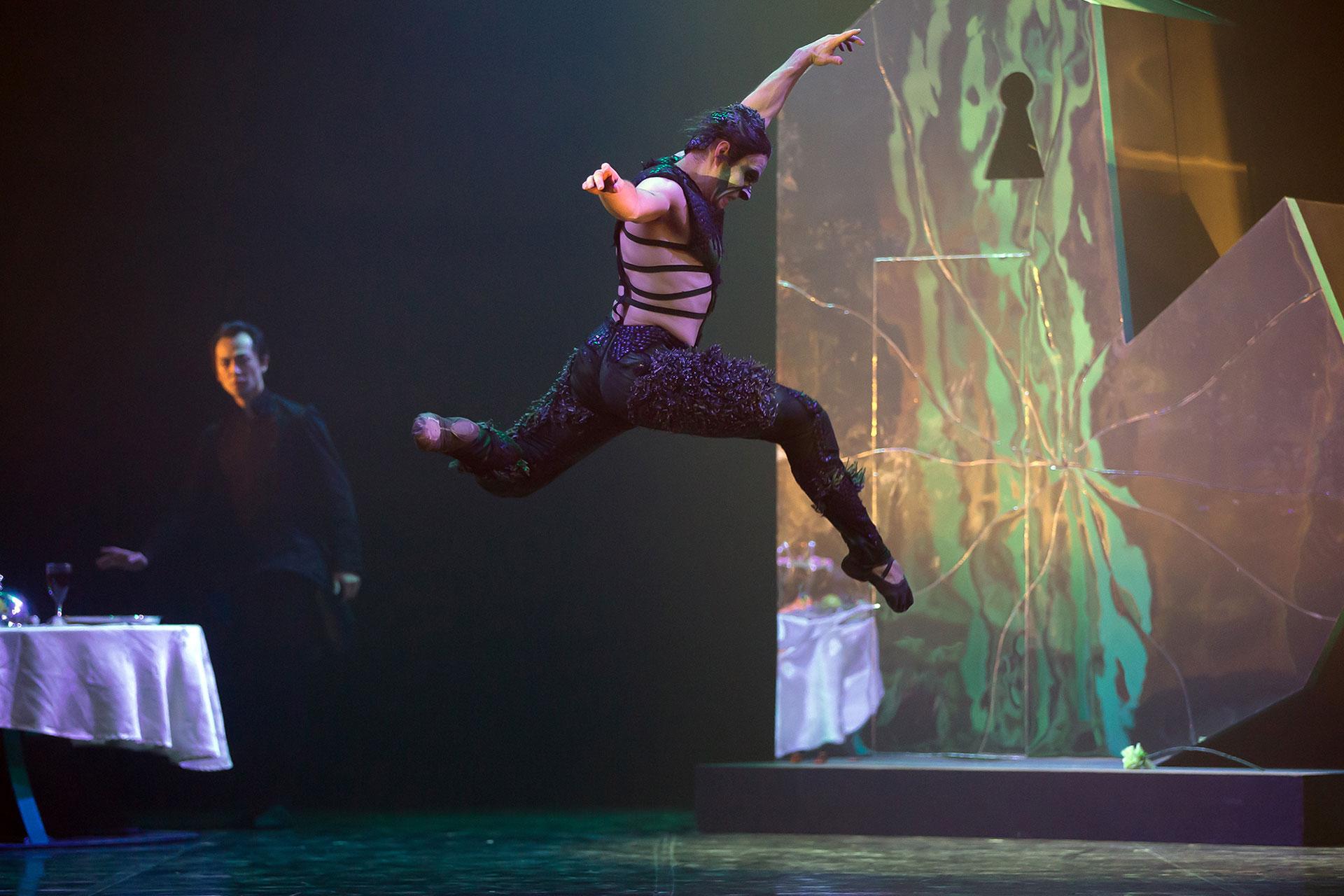Beast leaps angrily